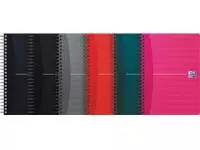 Een Oxford Office Essentials spiraalschrift, 100 bladzijden, ft A5, geruit 5 mm, geassorteerde kleuren koop je bij ShopXPress
