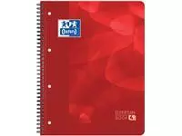 Een Oxford School Projectbook spiraalschrift, ft A4+, 4-gaats perforatie, geruit 5 mm, rood koop je bij ShopXPress