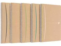 Een Oxford Touareg spiraalschrift, 180 bladzijden, ft A4, geruit 5 mm, geassorteerde kleuren koop je bij ShopXPress