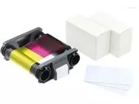 Een Pakket van 1 x kleurenlint en 100 blanco kaarten van 0,76 mm voor Badgy100 of Badgy200 koop je bij ShopXPress