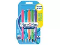 Een Paper Mate balpen Flexgrip Ultra RT Brights, medium, blauwe inkt, blister van 5 stuks, assorti koop je bij ShopXPress