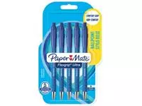 Een Paper Mate balpen Flexgrip Ultra RT medium, blister van 5 stuks, blauw koop je bij ShopXPress