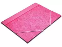 Een Pergamy Mandala elastomap met kleppen, ft A4, roze koop je bij ShopXPress