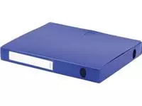 Een Pergamy elastobox, voor ft A4, uit PP van 700 micron, rug van 4 cm, blauw koop je bij ShopXPress