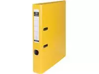 Een Pergamy ordner, voor ft A4, uit PP en papier, zonder beschermrand, rug van 5 cm, geel koop je bij ShopXPress