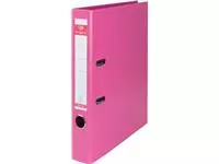 Een Pergamy ordner, voor ft A4, volledig uit PP, rug van 5 cm, roze koop je bij ShopXPress