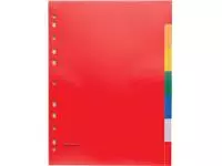 Een Pergamy tabbladen, ft A4, 11-gaatsperforatie, PP, 7 tabs in geassorteerde kleuren koop je bij ShopXPress