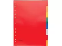 Een Pergamy tabbladen, ft A4, 11-gaatsperforatie, PP, 8 tabs in geassorteerde kleuren koop je bij ShopXPress