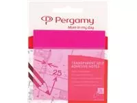 Een Pergamy transparante notes, ft 76 x 76 mm, 50 vel, roze koop je bij ShopXPress