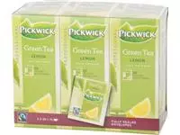 Een Pickwick thee, groene thee met lemon, fairtrade, pak van 25 zakjes koop je bij ShopXPress