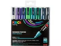 Een Posca paintmarker PC-5M, set van 8 markers in geassorteerde koude kleuren koop je bij ShopXPress