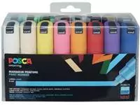 Een Posca paintmarker PC-8K, etui met 16 stuks in geassorteerde kleuren koop je bij ShopXPress
