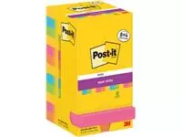 Een Post-It Super Sticky Notes Carnival, 90 vel, ft 76 x 76 mm, 8 + 4 GRATIS koop je bij ShopXPress