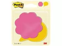 Een Post-it Notes, 2 x 30 vel, ft 72,5 x 72,2 mm, bloem power roze en tekstballon ultrageel koop je bij ShopXPress