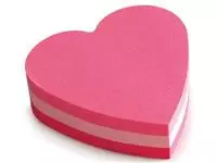 Een Post-it Notes mini hart, 3 kleuren, blok van 225 vel, op blister koop je bij ShopXPress