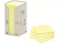 Een Post-it Recycled notes, 100 vel, ft 76 x 76 mm, geel, pak van 16 blokken koop je bij ShopXPress