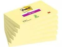 Een Post-it Super Sticky notes, 90 vel, ft 76 x 127 mm, pak van 6 blokken, kanariegeel koop je bij ShopXPress