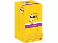Een Post-it Super Sticky notes, 90 vel, ft 76 x 76 mm, pak van 12 blokken, neongeel koop je bij ShopXPress