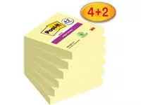 Een Post-it Super Sticky notes Canary Yellow, 90 vel, ft 76 x 76 mm, 4 + 2 GRATIS koop je bij ShopXPress