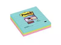 Een Post-it Super Sticky notes XL Cosmic, 70 vel, ft 101 x 101 mm, gelijnd, geassorteerde kleuren, pak van 3 koop je bij ShopXPress
