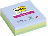 Een Post-it Super Sticky notes XL Oasis, 70 vel, ft 101 x 101 mm, gelijnd, assorti, pak van 3 blokken koop je bij ShopXPress