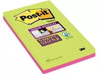 Een Post-it Super Sticky notes XXXL, 45 vel, ft 127 x 203 mm, geassorteerde kleuren, pak van 2 blokken koop je bij ShopXPress