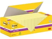 Een Post-it super Sticky notes, 90 vel, ft 76 x 76 mm, geel, pak van 12 blokken + 12 gratis koop je bij ShopXPress