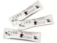 Een Puro cacao poedersticks fairtrade, 25 g, doos van 100 stuks koop je bij ShopXPress