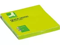 Een Q-CONNECT Quick Notes, ft 76 x 76 mm, 80 vel, neongroen koop je bij ShopXPress
