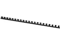 Een Q-CONNECT bindrug 12mm 21 rings 100 stuks zwart koop je bij ShopXPress