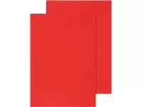 Een Q-CONNECT dekblad A4 leder 250 grams 100 stuks rood koop je bij ShopXPress