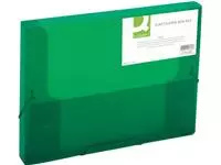 Een Q-CONNECT elastobox, met elastieken, A4, rug 25 mm, groen koop je bij ShopXPress