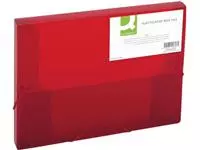 Een Q-CONNECT elastobox, met elastieken, A4, rug 25 mm, rood koop je bij ShopXPress