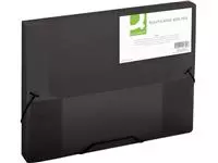 Een Q-CONNECT elastobox, met elastieken, A4, rug 25 mm, zwart koop je bij ShopXPress