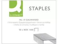 Een Q-CONNECT nietjes n°10, verzinkt, doosje van 1000 stuks koop je bij ShopXPress