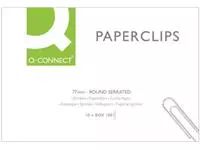 Een Q-CONNECT papierklemmen, 77 mm, doos van 100 stuks koop je bij ShopXPress