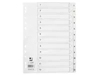Een Q-CONNECT tabbladen set 1-12, met indexblad, ft A4, wit koop je bij ShopXPress