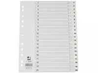 Een Q-CONNECT tabbladen set 1-20, met indexblad, ft A4, wit koop je bij ShopXPress