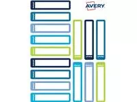 Een Avery Family mini naametiketten, ft 5 x 1 cm, blauw/groen, ophangbare etui met 30 etiketten koop je bij ShopXPress