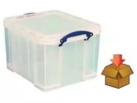Een Really Useful Box 35 liter, transparant, per stuk verpakt in karton koop je bij ShopXPress