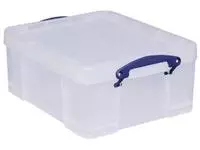 Een Really Useful Box opbergdoos 21 liter, transparant koop je bij ShopXPress