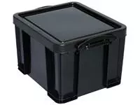 Een Really Useful Box opbergdoos 35 liter, gerecycleerd, zwart koop je bij ShopXPress