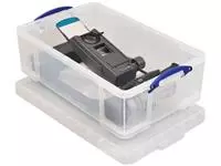Een Really Useful Box opbergdoos 50 liter, transparant koop je bij ShopXPress