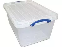 Een Really Useful Box opbergdoos 61 l, nestbaar, transparant koop je bij ShopXPress