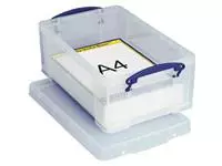 Een Really Useful Box opbergdoos 9 liter, transparant koop je bij ShopXPress