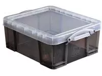 Een Really Useful Box opbergdoos18 liter, transparant gerookt koop je bij ShopXPress
