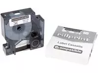 Een Rillprint compatible D1 tape voor Dymo 45013, 12 mm, zwart op wit koop je bij ShopXPress