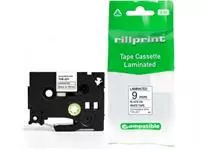 Een Rillprint compatible TZe tape voor Brother TZe-221, 9 mm, zwart op wit koop je bij ShopXPress