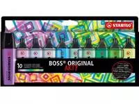 Een STABILO BOSS ORIGINAL markeerstift Arty, kartonnen etui van 10 stuks in geassorteerde kleurenkoop je bij ShopXPress