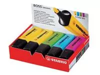 Een STABILO BOSS ORIGINAL markeerstift, doos van 10 stuks in geassorteerde kleuren koop je bij ShopXPress